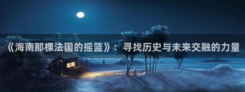 江苏新宝GG：《海南那棵法国的摇篮》：寻找历史与未来交融的力量